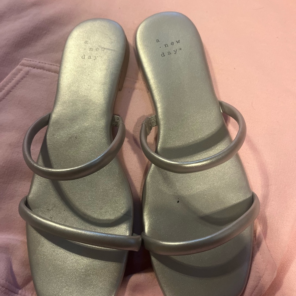 A New Day Women's Silver Sandals